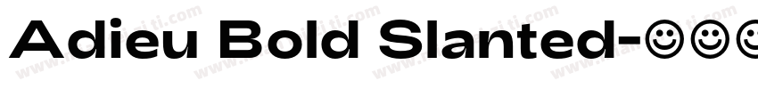 Adieu Bold Slanted字体转换
